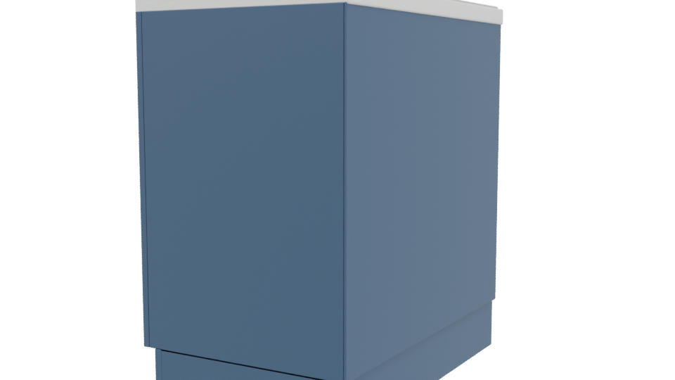 Sleek Minimalist Kitchen Cabinet 3D Model - Professional 3D Model Render 3