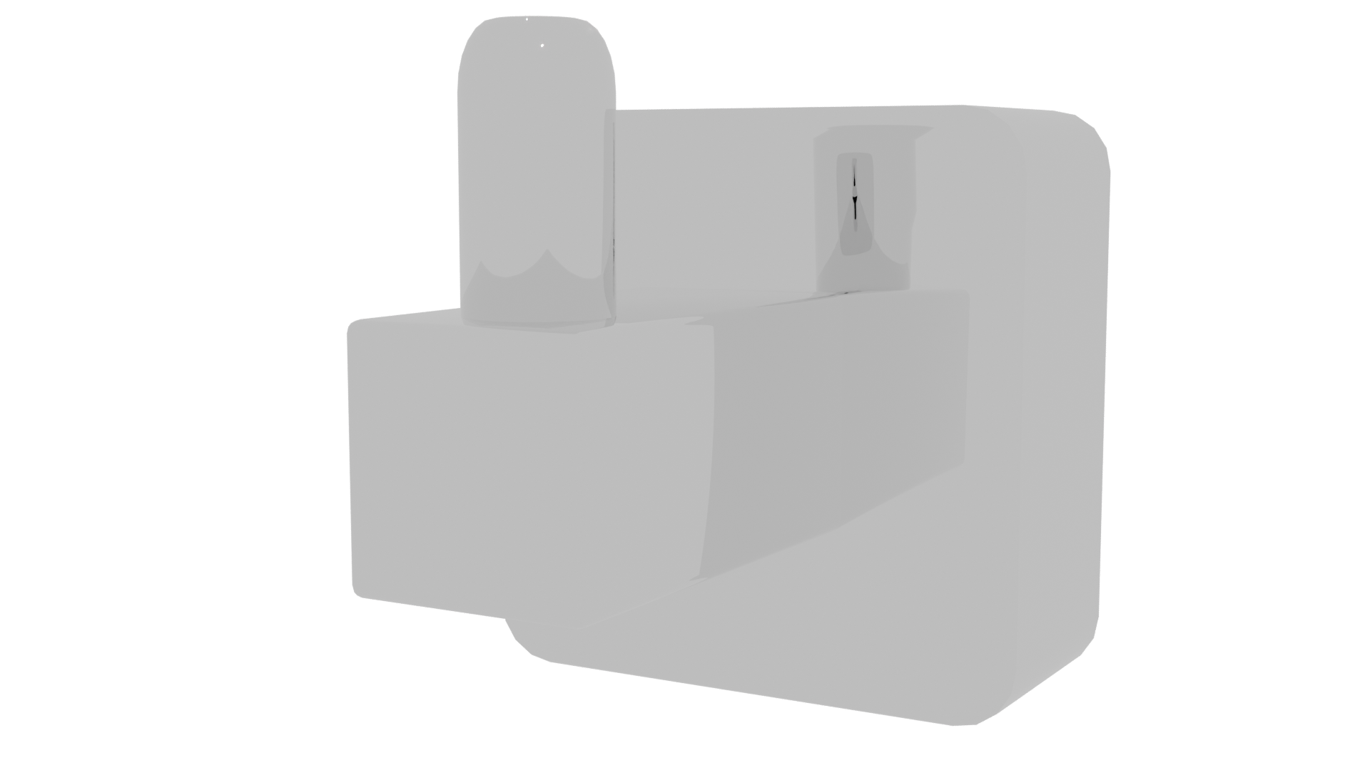 Stylish Metallic Wall Hook 3D - Professional 3D Model Render 12