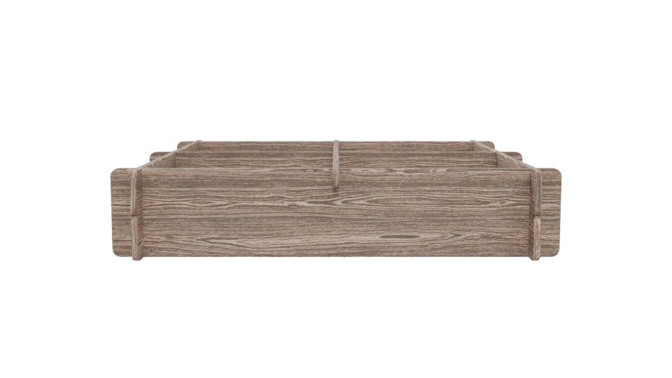 Rustic Wooden Raised Garden Bed 3D Model - Professional 3D Model Render 5