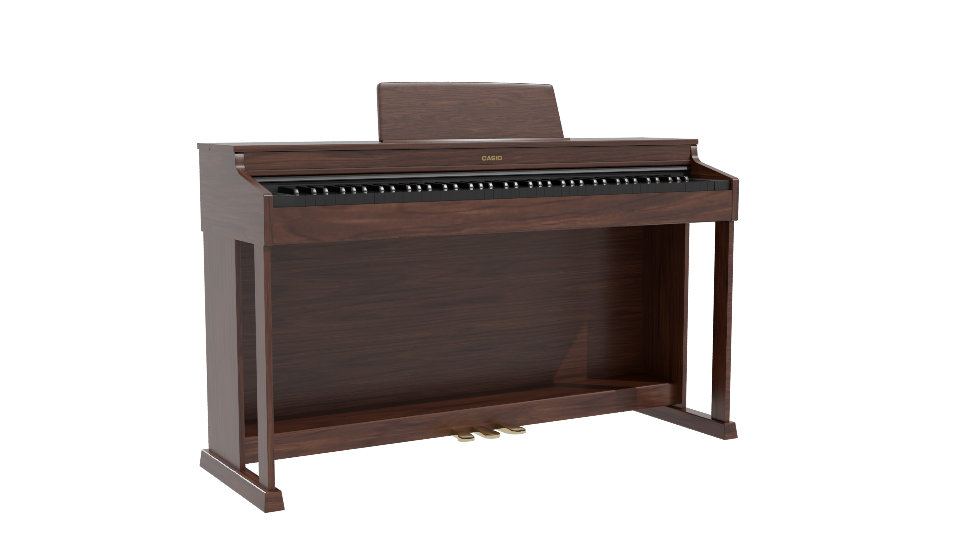 Elegant Wooden Digital Piano 3D Model - Professional 3D Model Render 10