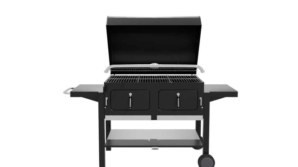 Stylish Outdoor Charcoal Grill 3D Model - Professional 3D Model Render 11
