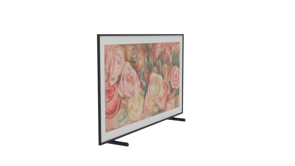 Artistic Floral Canvas Display 3D - Professional 3D Model Render 9