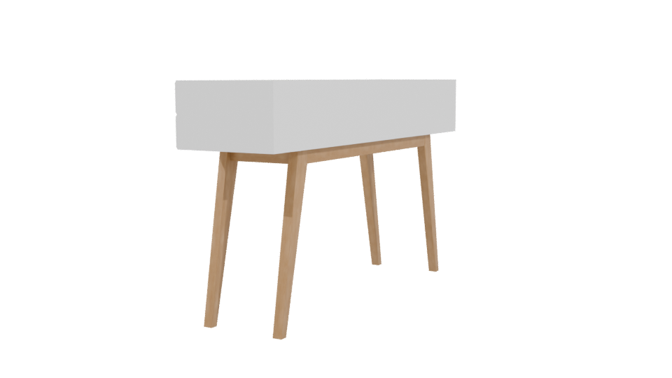 Scandinavian Inspired Minimalist Console Table 3D Model - Professional 3D Model Render 3