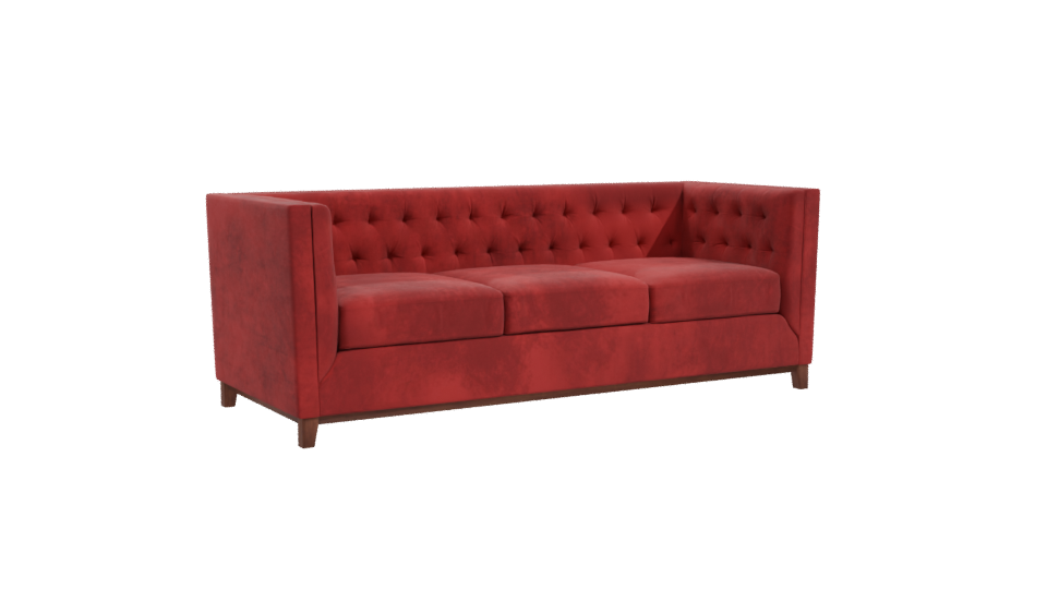 Elegant Velvet Sofa 3D Model - Professional 3D Model Render 10