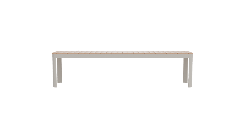 Stylish Wooden Outdoor Bench Model - Professional 3D Model Render 11