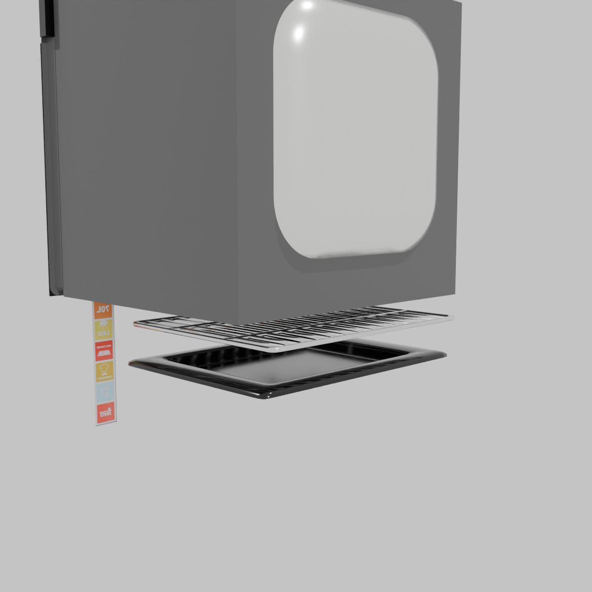 Horno eléctrico empotrable 70 litros negro