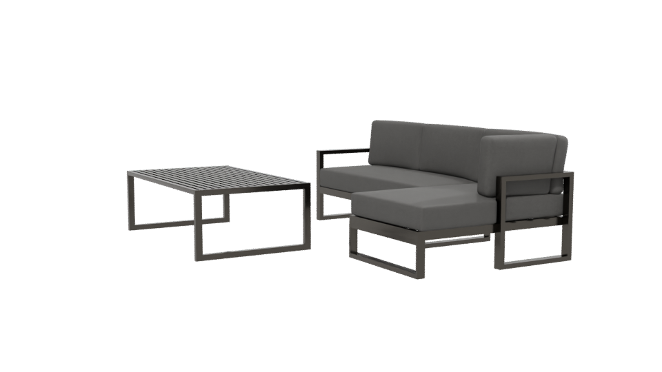 Contemporary Outdoor Sectional Sofa Set 3D Model - Professional 3D Model Render 13