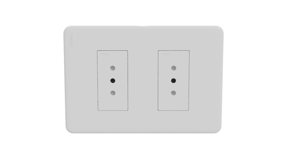 Stylish Double Power Outlet Model - Professional 3D Model Render 11