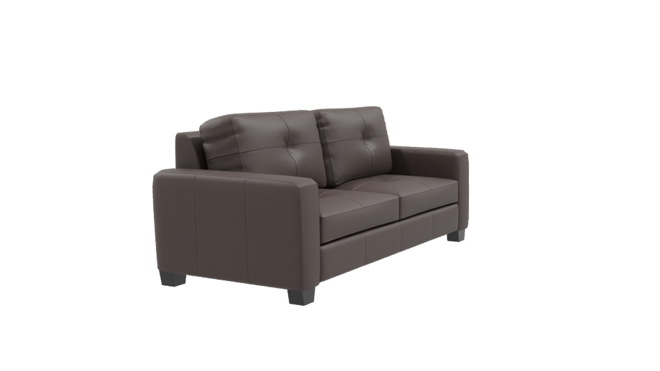 Stylish Brown Leather Sofa 3D - Professional 3D Model Render 9