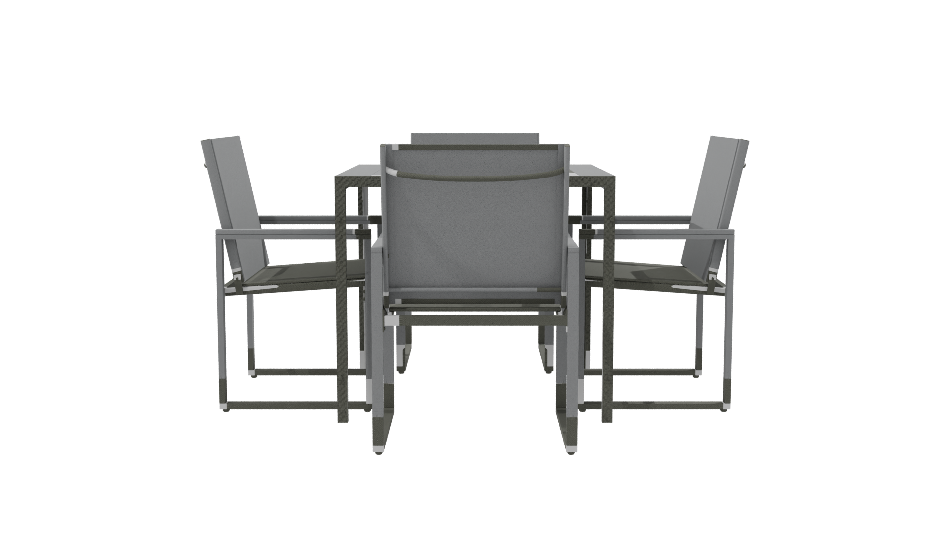 Contemporary Outdoor Dining Set 3D - Professional 3D Model Render 8