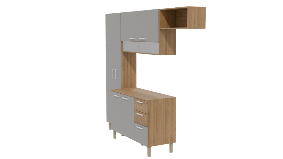 Stylish Modular Kitchen Cabinet 3D Model - Professional 3D Model Render 13