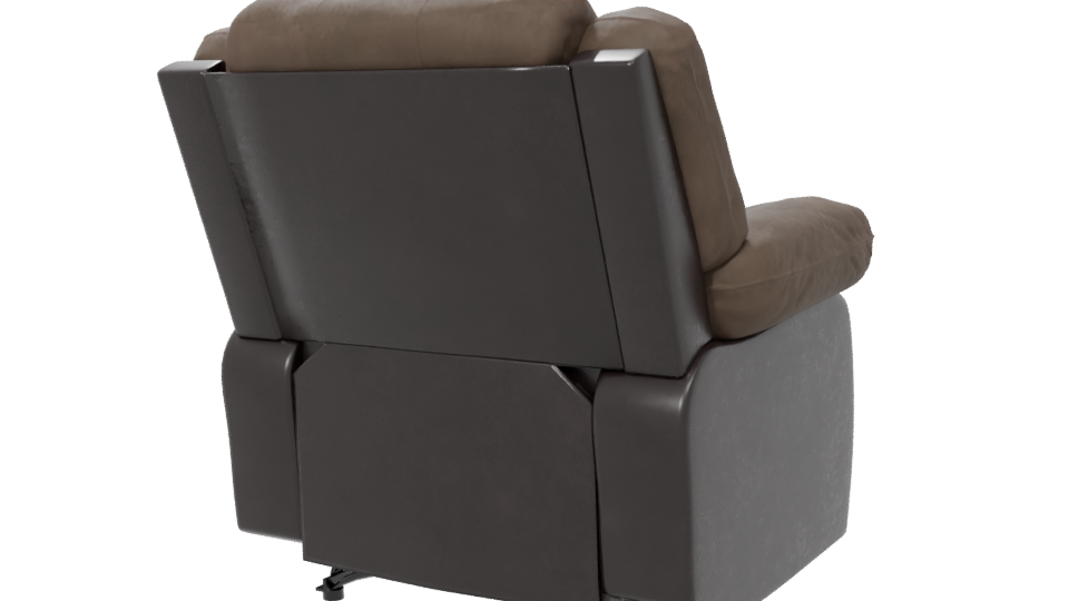 Stylish Reclining Fabric Armchair 3D Model - Professional 3D Model Render 6
