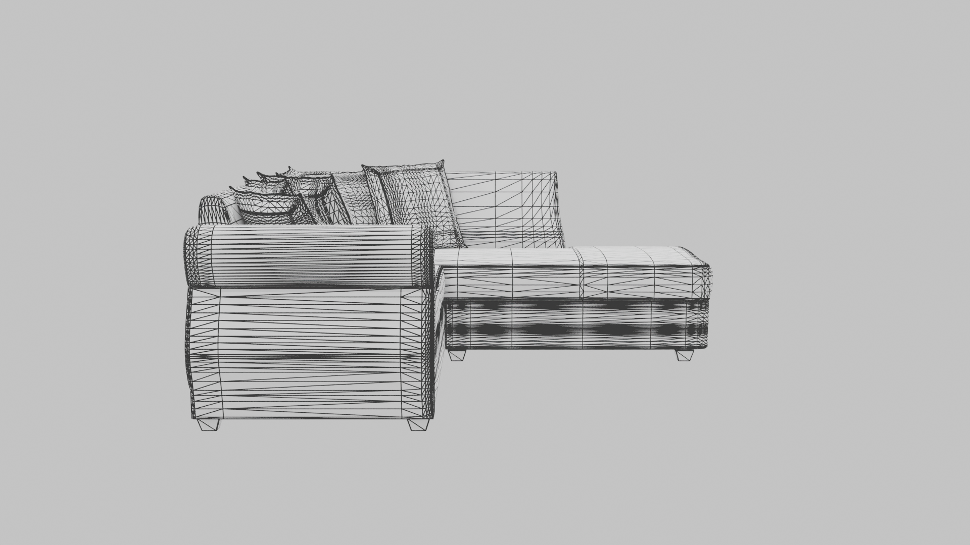 Luxurious Modern Sectional Sofa 3D - Professional 3D Model Render 15