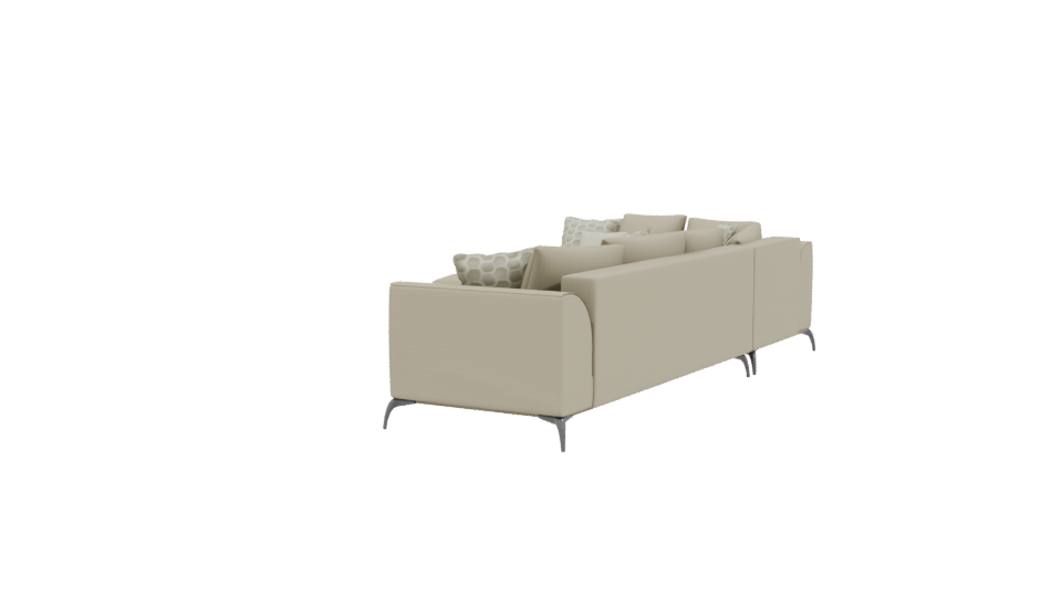 Elegant Modern Sectional Sofa 3D Model - Professional 3D Model Render 3