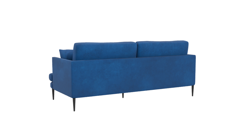 Stylish Blue Sofa Model - Professional 3D Model Render 4