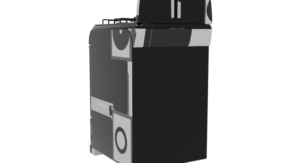 Modern Kitchen Stove 3D Model - Professional 3D Model Render 4