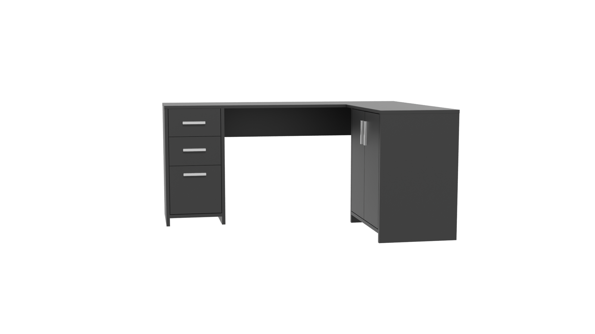 Stylish Corner Office Desk 3D - Professional 3D Model Render 12