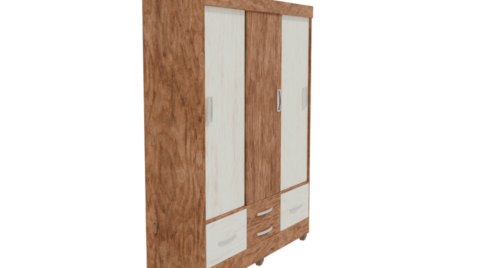 Stylish Wooden Cabinet Model - Professional 3D Model Render 9