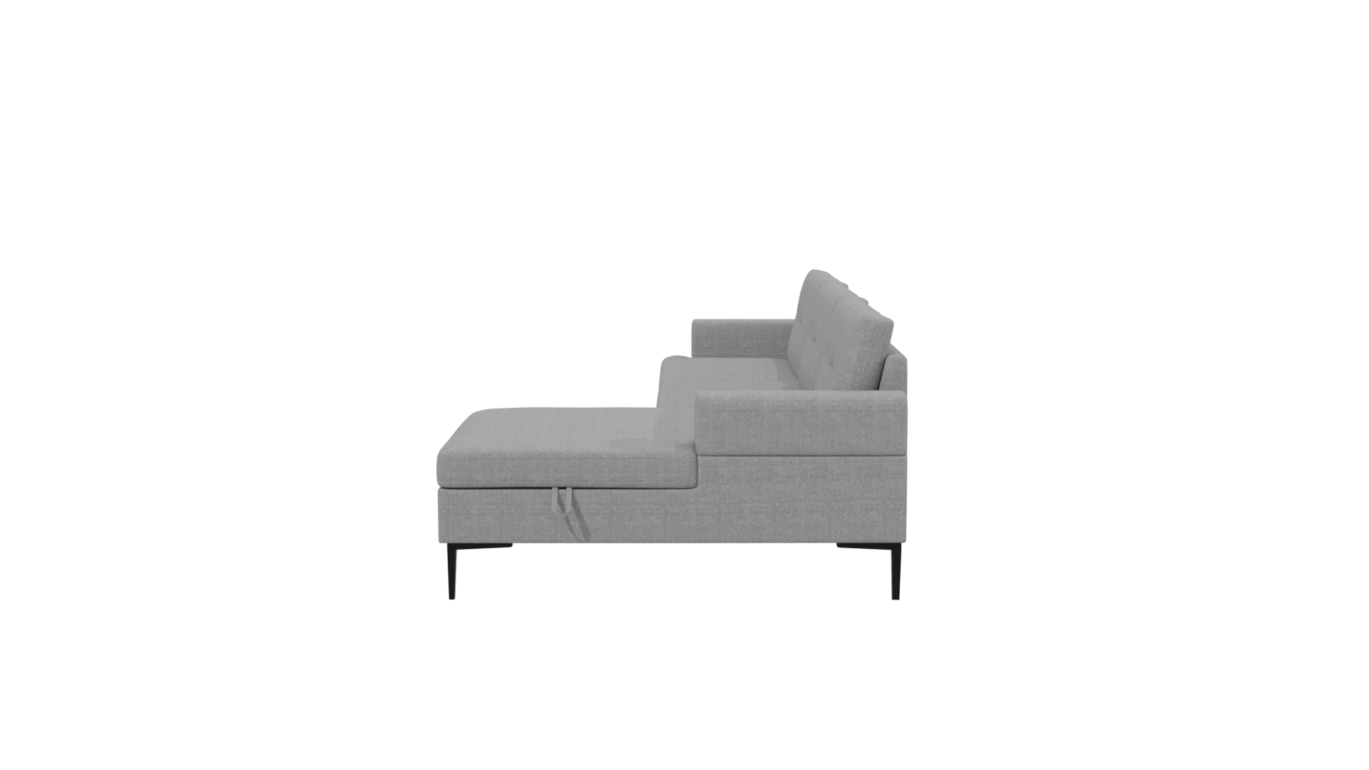 Stylish Gray Sectional Sofa 3D - Professional 3D Model Render 14