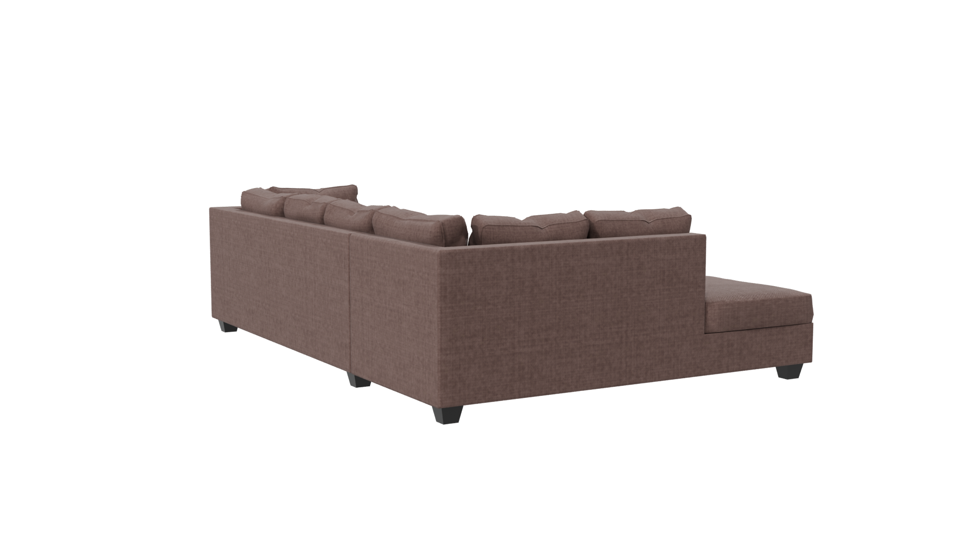 Contemporary L-Shaped Fabric Sofa 3D Model - Professional 3D Model Render 7