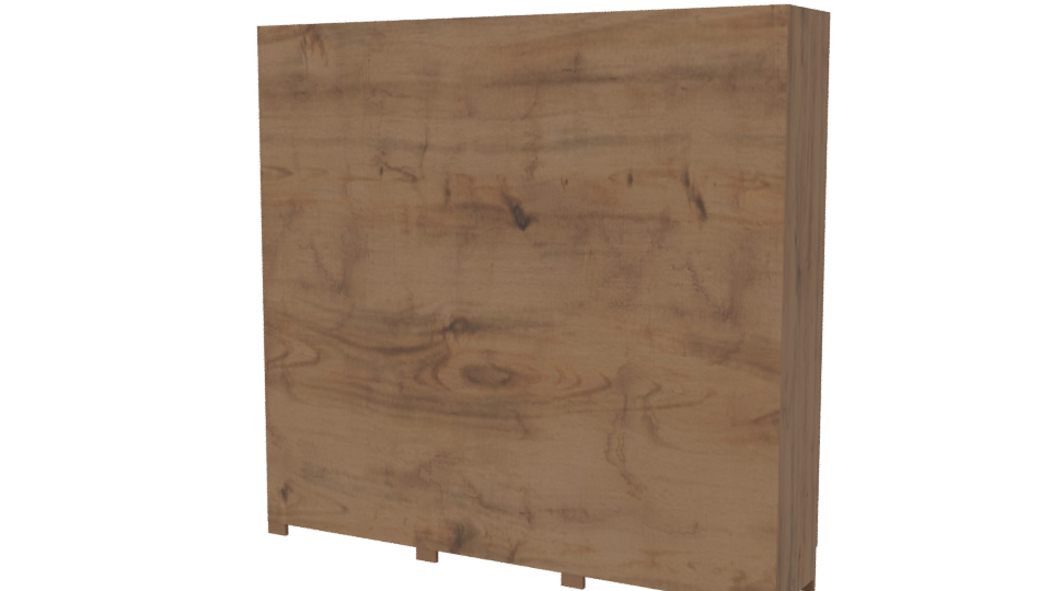 Contemporary Wooden Storage Cabinet 3D - Professional 3D Model Render 6