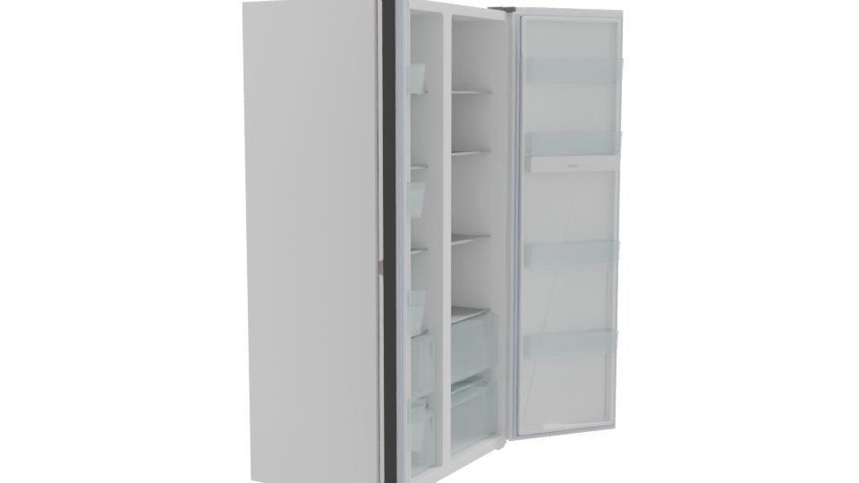 Stylish Double Door Refrigerator 3D - Professional 3D Model Render 9