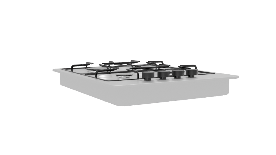 Sleek Gas Cooktop 3D Model - Professional 3D Model Render 13