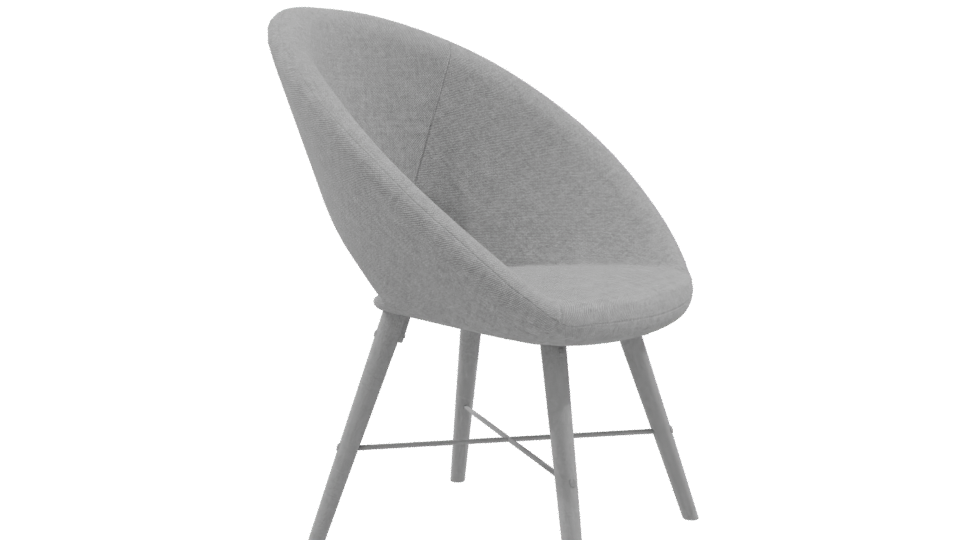 Contemporary Fabric Armchair 3D - Professional 3D Model Render 9