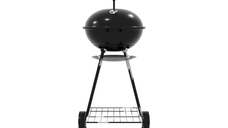 Stylish Outdoor Charcoal Grill 3D - Professional 3D Model Render 8