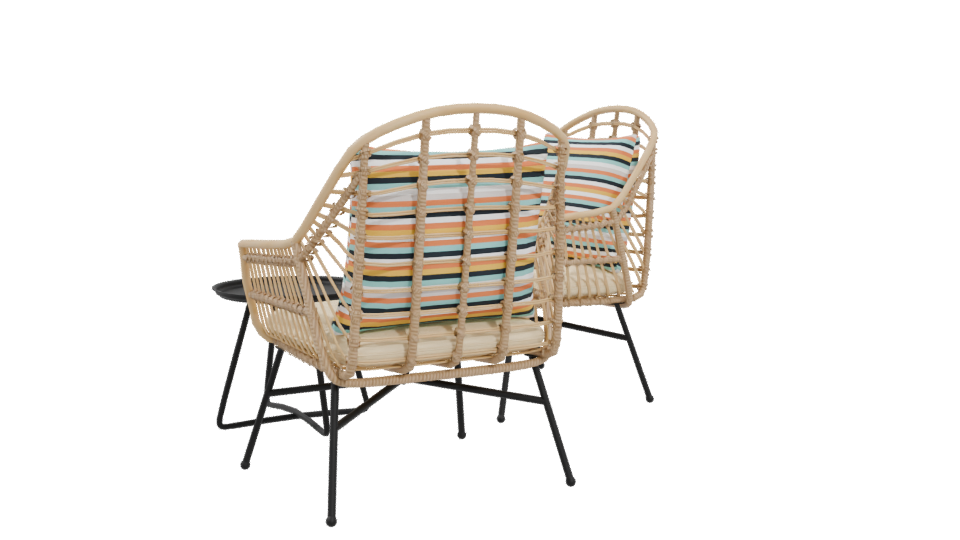 Stylish Outdoor Lounge Set 3D - Professional 3D Model Render 4