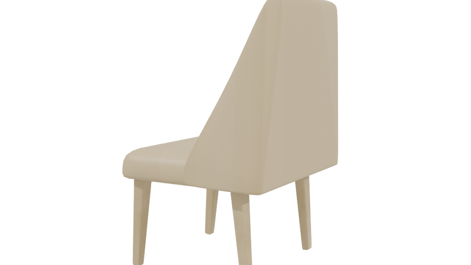 Minimalist Fabric Dining Chair 3D - Professional 3D Model Render 3
