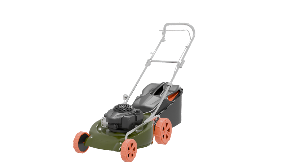 Realistic Lawn Mower 3D Model - Professional 3D Model Render 12