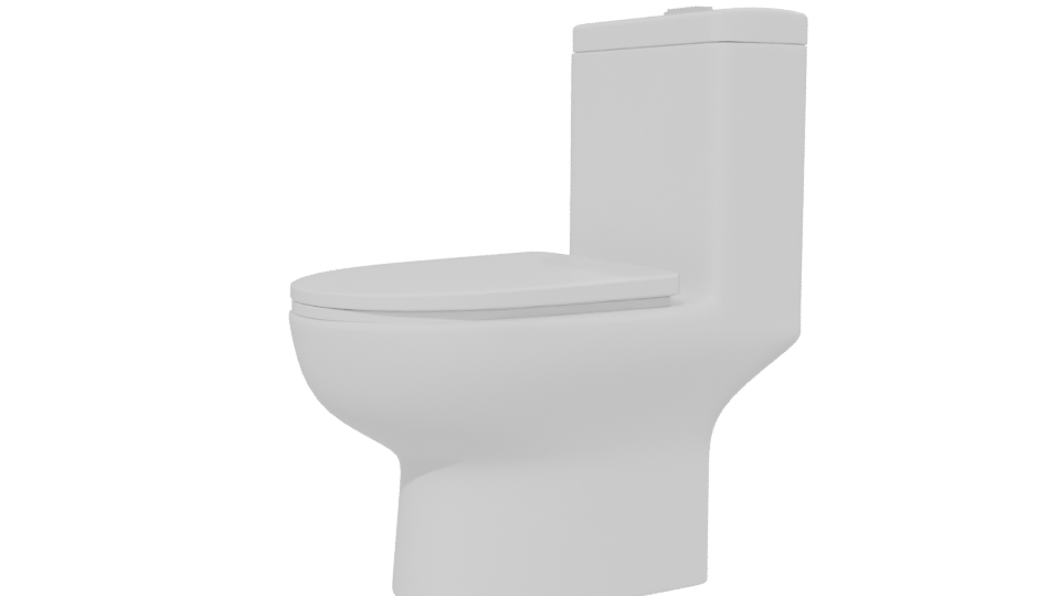 Sleek Modern Toilet 3D Model - Professional 3D Model Render 13