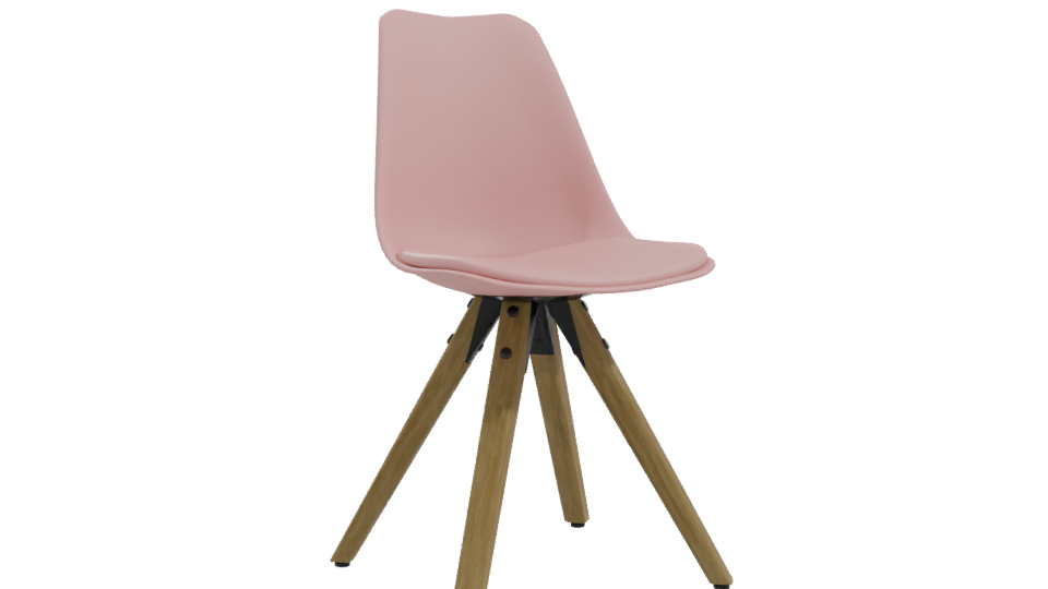 Stylish Modern Pink Chair 3D - Professional 3D Model Render 10
