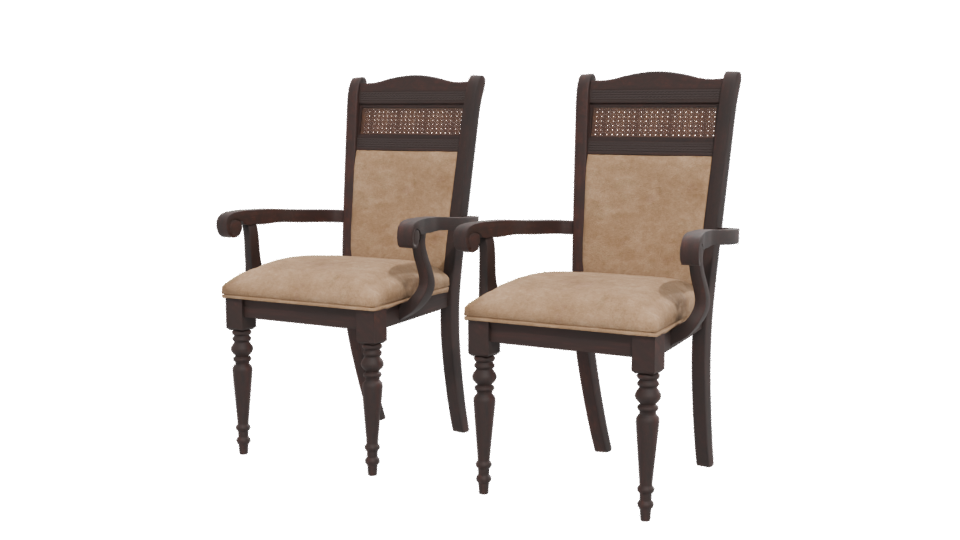 Classic Wooden Armchair Model - Professional 3D Model Render 12