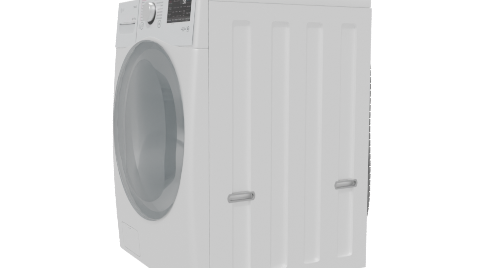 High-Quality Front-Loading Washer 3D - Professional 3D Model Render 13