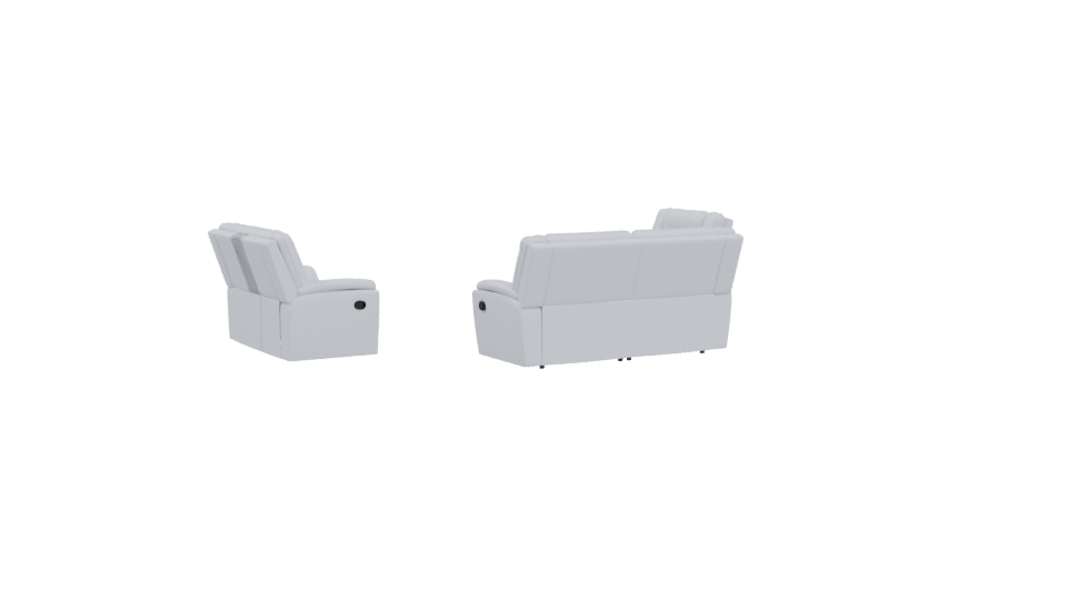 Contemporary Reclining Sofa Set 3D Model - Professional 3D Model Render 4