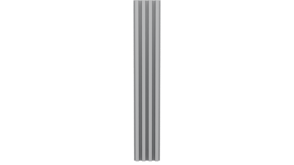 Vertical Slatted Architectural Column 3D Model - Professional 3D Model Render 5