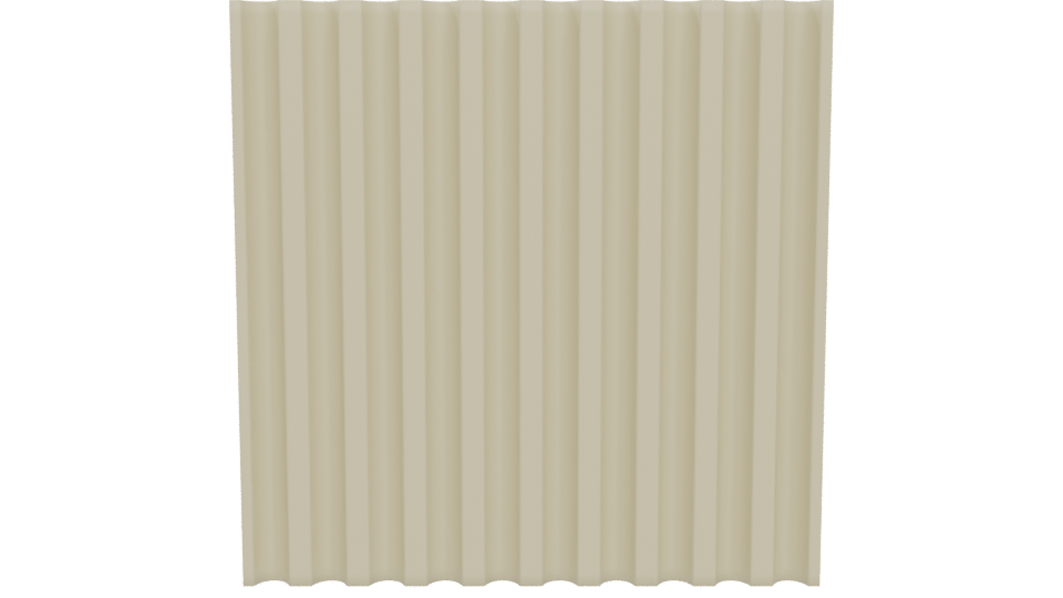 Stylized Corrugated Wall Panel 3D - Professional 3D Model Render 5