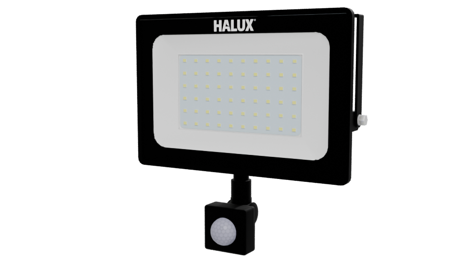 LED Floodlight with Motion Sensor - Professional 3D Model Render 12