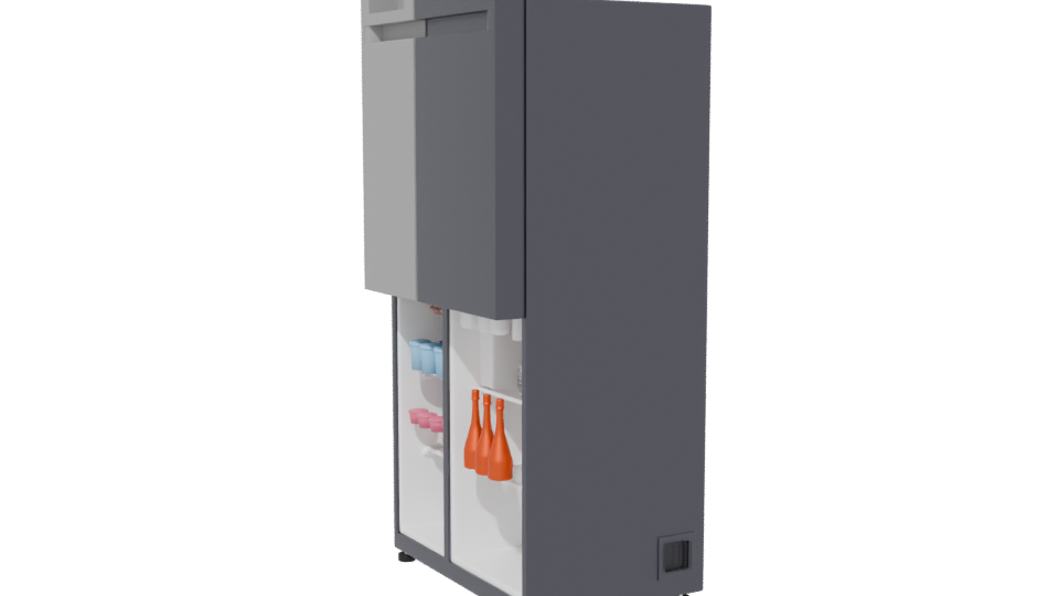 Sleek Black Refrigerator Model 3D - Professional 3D Model Render 13