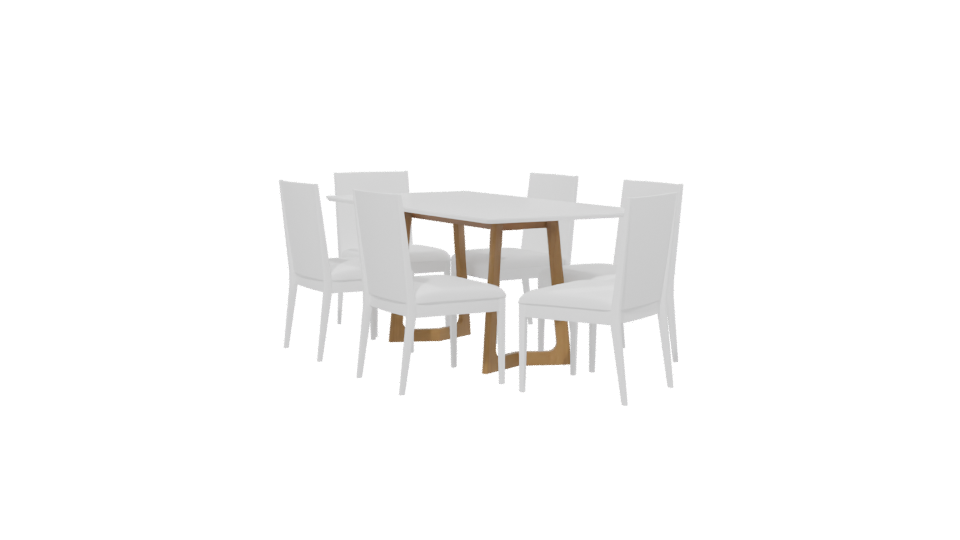 Stylish Modern Dining Table with Chairs 3D Model - Professional 3D Model Render 13