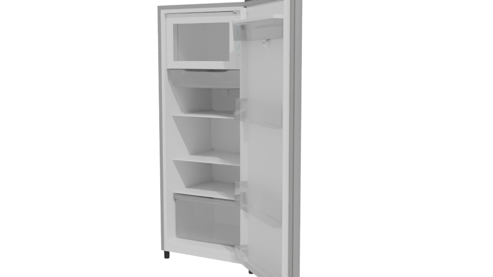 Stylish Household Refrigerator Model - Professional 3D Model Render 12