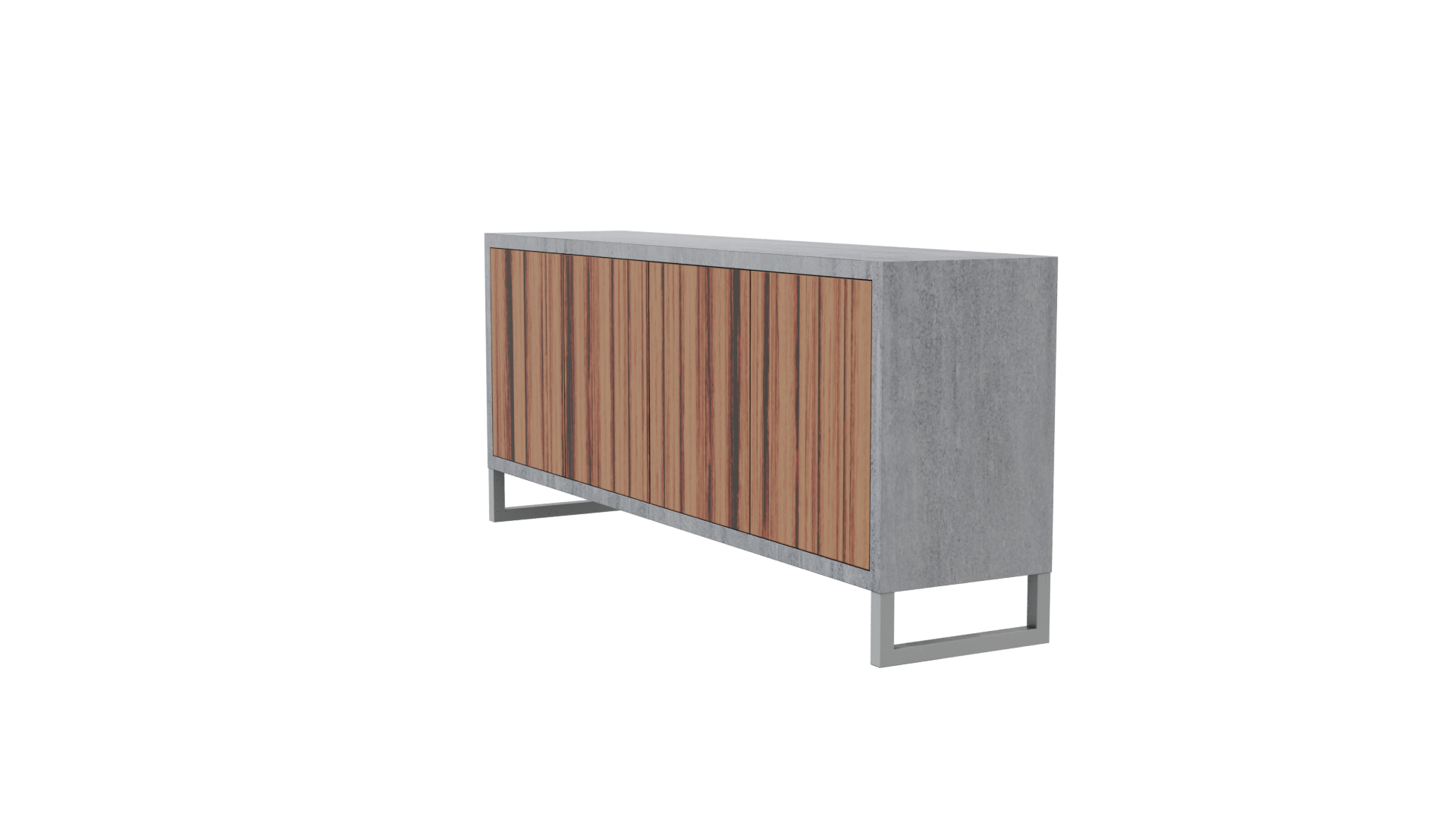 Minimalist Concrete Console Table 3D - Professional 3D Model Render 4