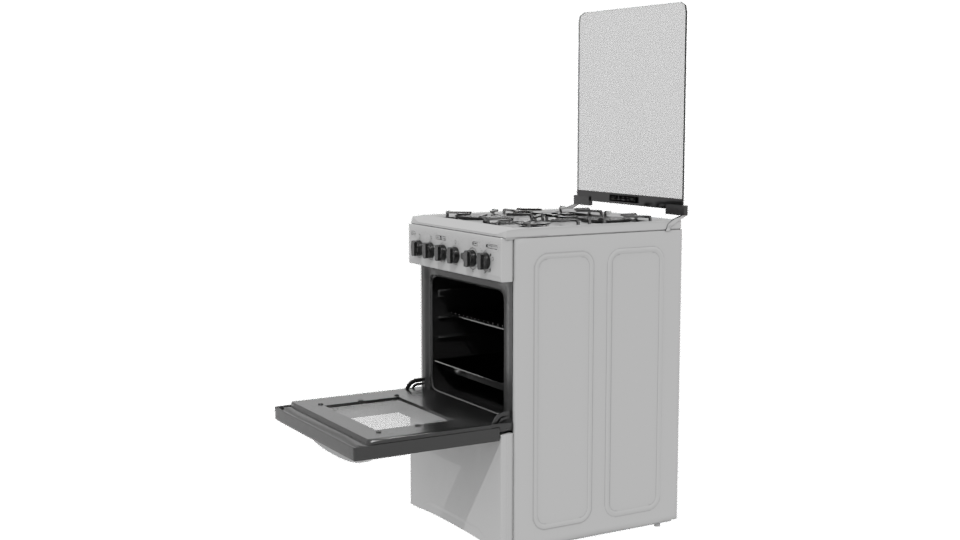 Realistic Gas Oven 3D Model - Professional 3D Model Render 13