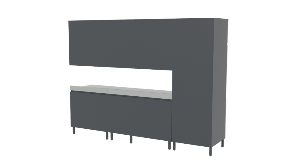 Contemporary Modular Kitchen Cabinet 3D - Professional 3D Model Render 6