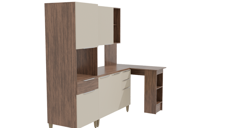 Modern Kitchen Cabinet Set 3D - Professional 3D Model Render 9