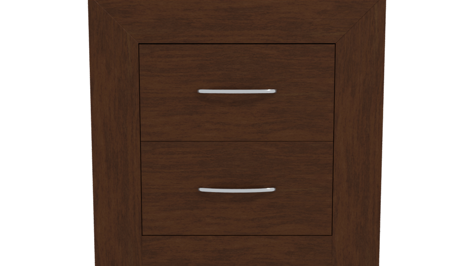 Stylish Wooden Nightstand Model - Professional 3D Model Render 11