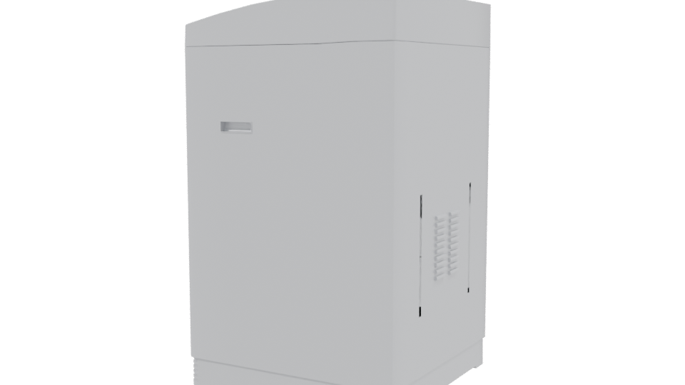 Minimalist Household Washing Machine 3D - Professional 3D Model Render 3