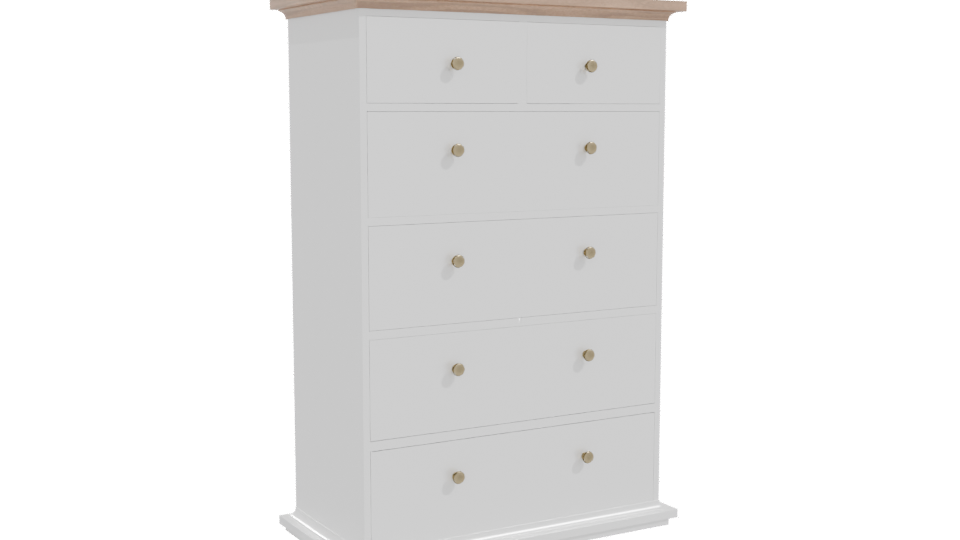 Elegant Wooden Drawer Cabinet 3D - Professional 3D Model Render 10